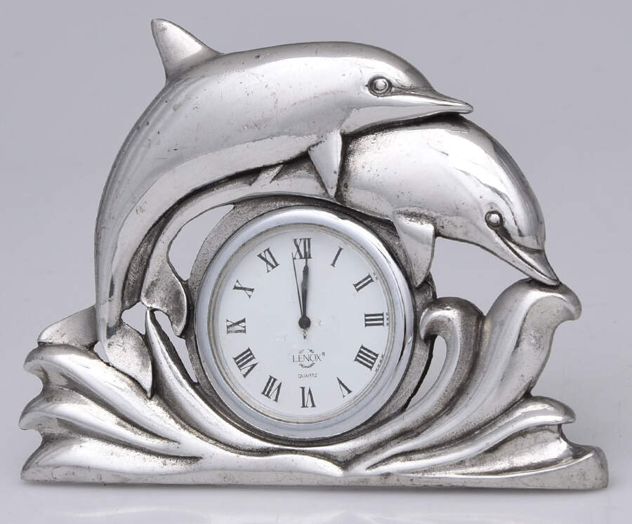 Pewter Clocks Clock by Kirk Stieff-1