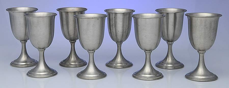 233 (Pewter, Hollowware) Water Goblet - Set of 8 by Kirk Stieff-1