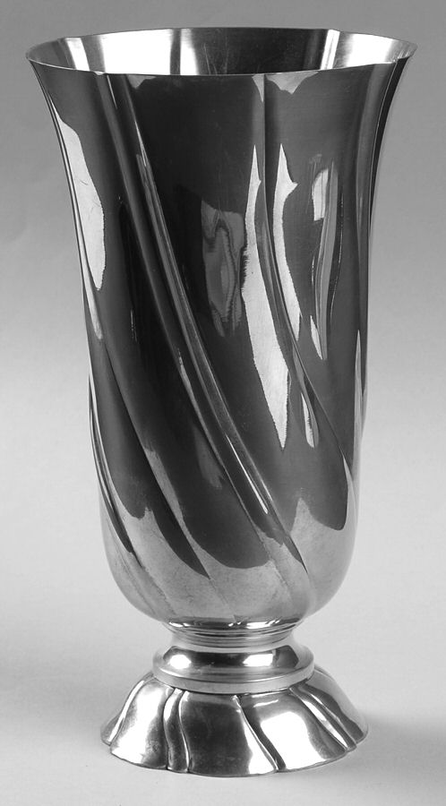 Pewter Hollowware 8" Pewter Vase by Kirk Stieff-1