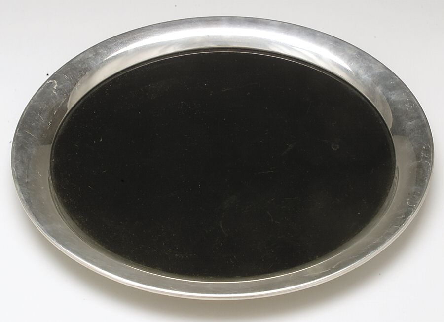 Pewter Hollowware 12" Round Tray by Kirk Stieff-1