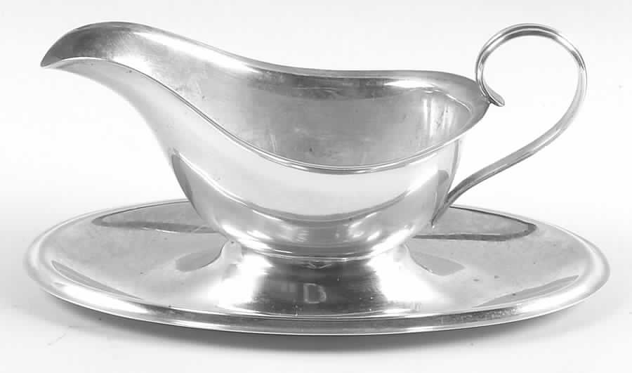 Sterling Hollowware Sterling Gravy Boat with Attached Underplate by Kirk Stieff-1