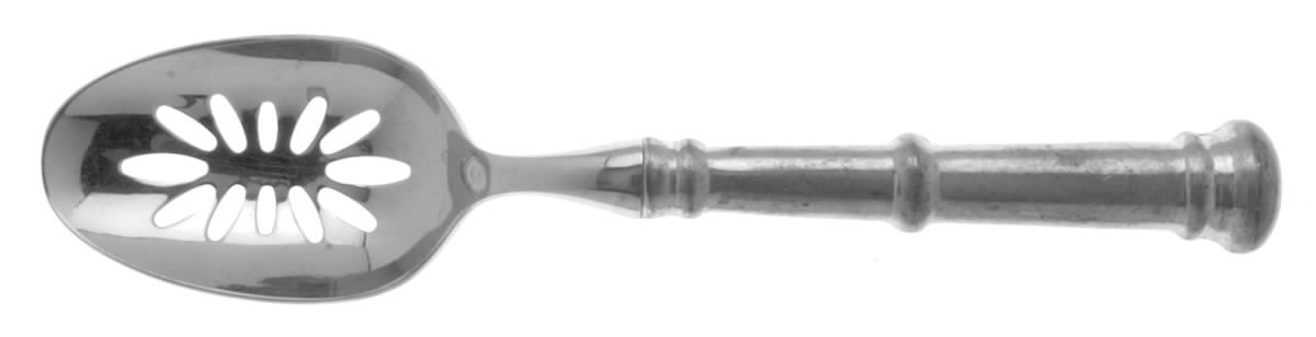 Old Annapolis (Pewter) Hollow Handle Pierced Tablespoon (Serving) by Kirk Stieff-1