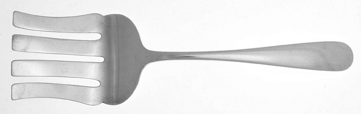 Old Maryland-Plain (Sterling, 1850) Large Solid Asparagus Serving Fork by Kirk Stieff-1