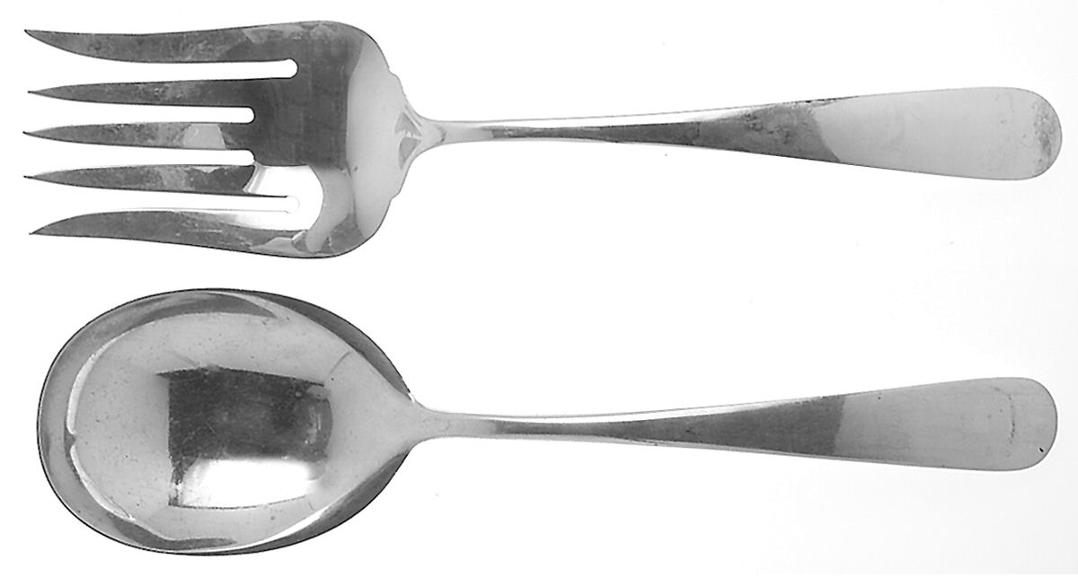 Old Maryland-Plain (Sterling, 1850) (2 Pc) Solid Salad Set by Kirk Stieff-1