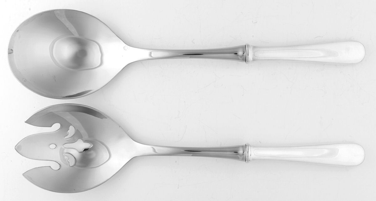 Old Maryland-Plain (Sterling, 1850) 2 Pc Salad Set with Stainless Bowl by Kirk Stieff-1