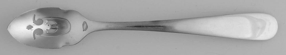 Old Maryland-Plain (Sterling, 1850) Short Handled Olive Spoon with Pierced Bowl by Kirk Stieff-1