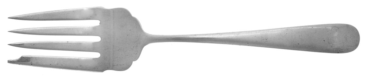 Old Maryland-Plain (Sterling, 1850) Small Solid Cold Meat Serving Fork by Kirk Stieff-1