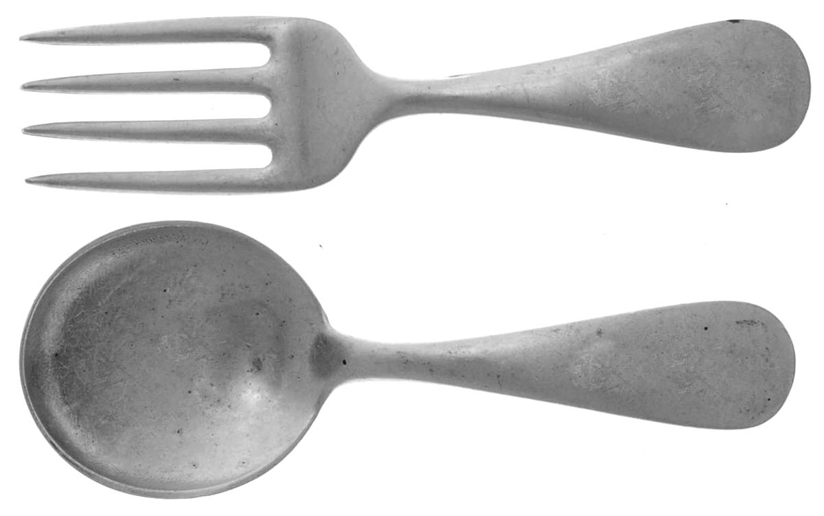 Old Maryland-Plain (Sterling, 1850) Small 2 Piece Baby Set (Fork, Spoon) by Kirk Stieff-1