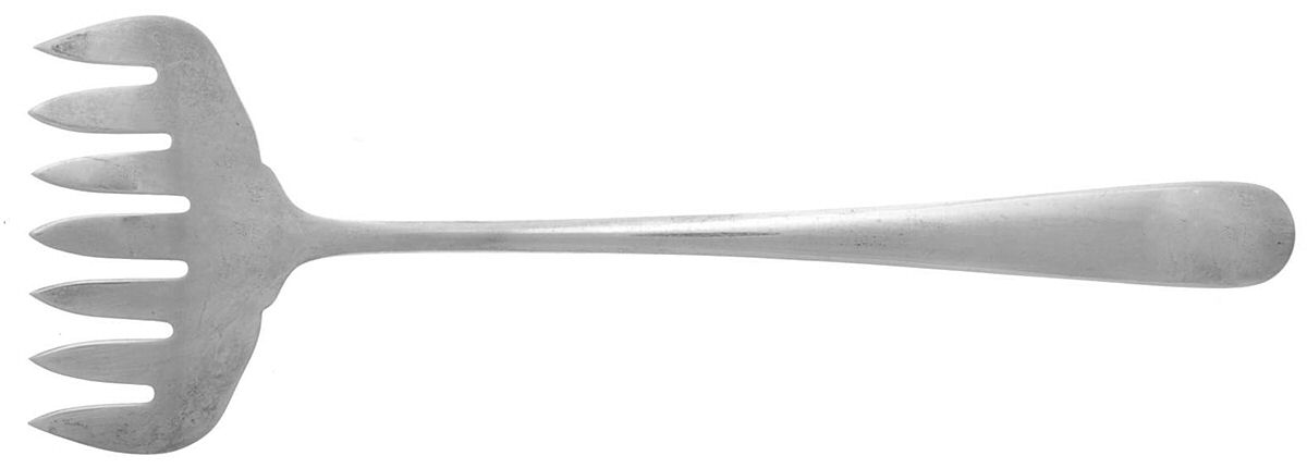 Old Maryland-Plain (Sterling, 1850) Bacon Fork (All Solid Piece) by Kirk Stieff-1