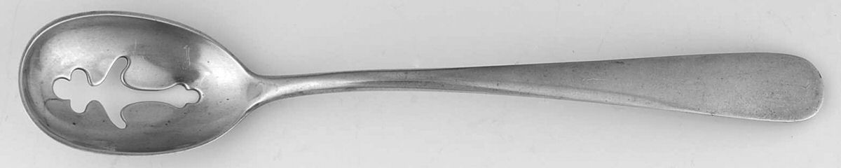 Old Maryland-Plain (Sterling, 1850) Pierced Bowl Short Handle Olive Spoon by Kirk Stieff-1
