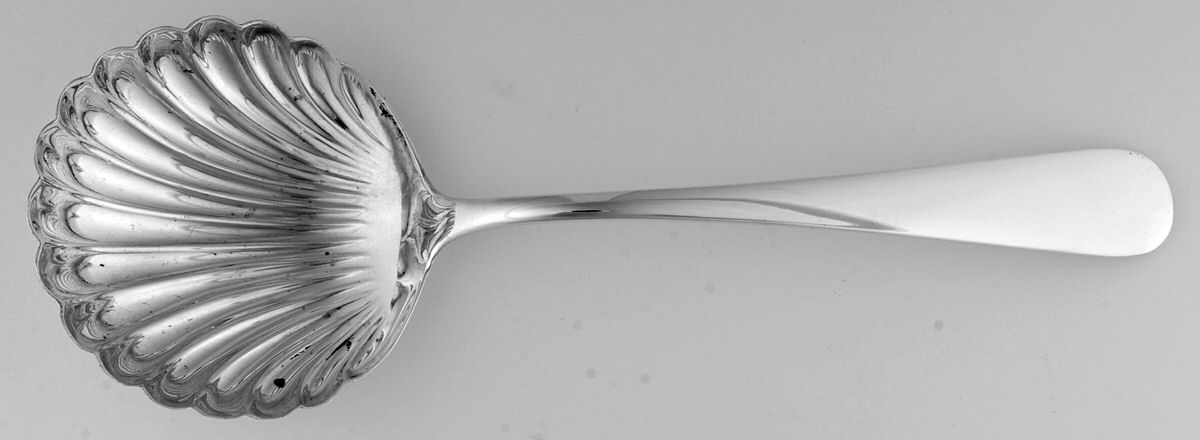 Old Maryland-Plain (Sterling, 1850) Solid Shell Berry/Casserole Spoon by Kirk Stieff-1