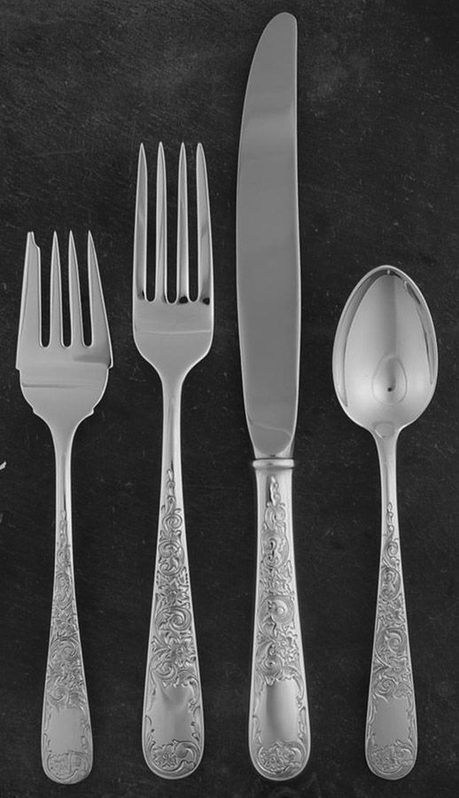 Old Maryland-Engv (Sterling, 1936, No Monos) 4 Piece Place Size Setting by Kirk Stieff-1