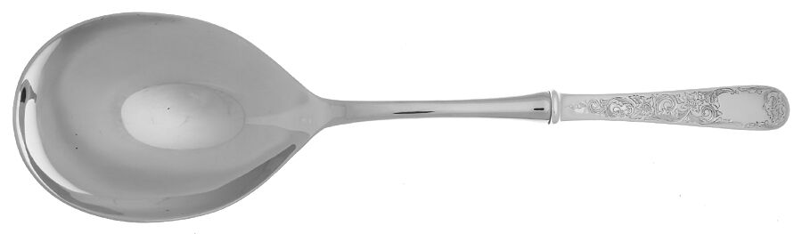 Old Maryland-Engv (Sterling, 1936, No Monos) Smooth Casserole Spoon with Stainless Bowl by Kirk Stieff-1