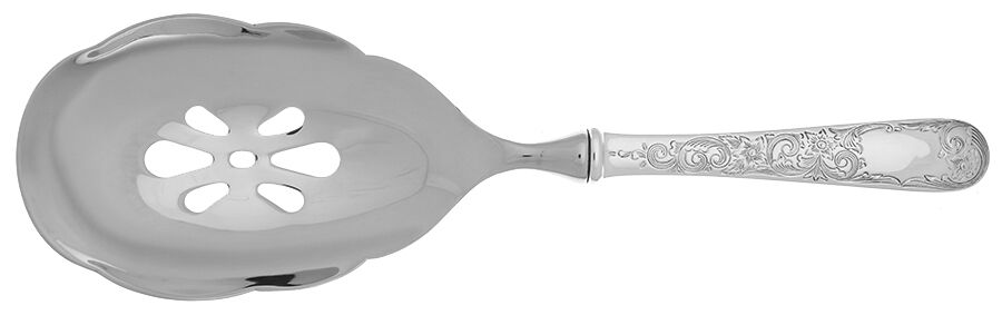 Old Maryland-Engv (Sterling, 1936, No Monos) Pierced Casserole Spoon with Stainless Bowl by Kirk Stieff-1