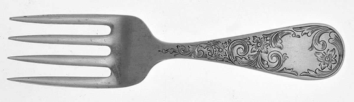 Old Maryland-Engv (Sterling, 1936, No Monos) Small Baby Fork by Kirk Stieff-1