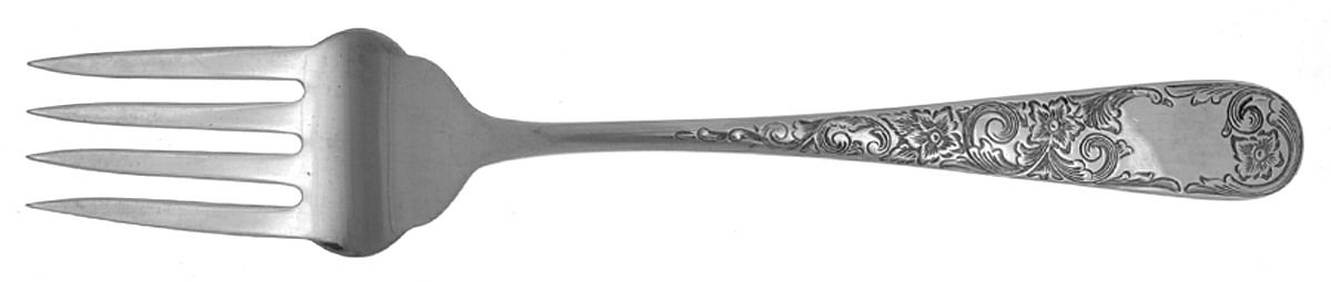 Old Maryland-Engv (Sterling, 1936, No Monos) Individual Solid Fish Fork by Kirk Stieff-1