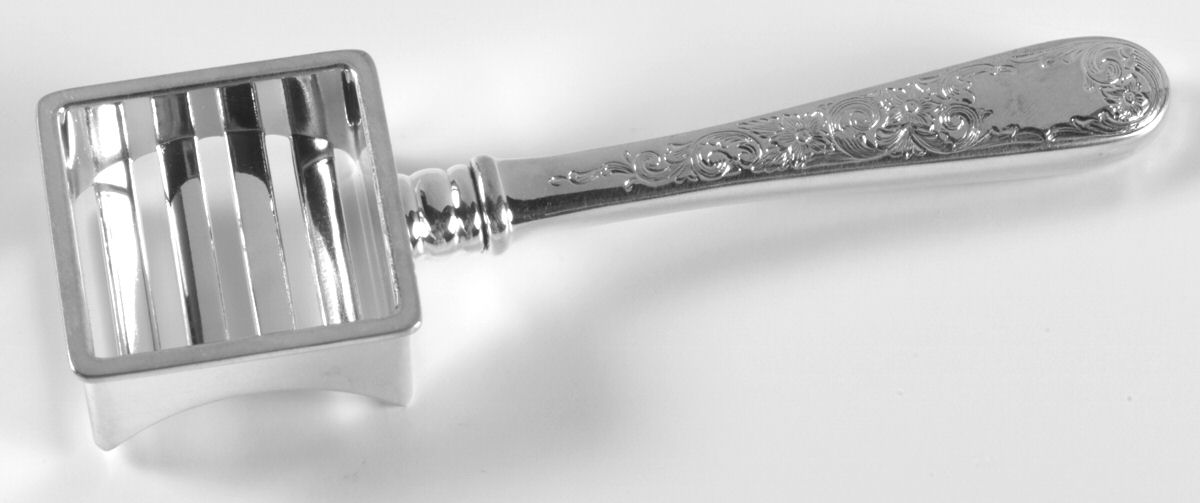 Old Maryland-Engv (Sterling, 1936, No Monos) Corn Butterer with Silverplate Bowl by Kirk Stieff-1