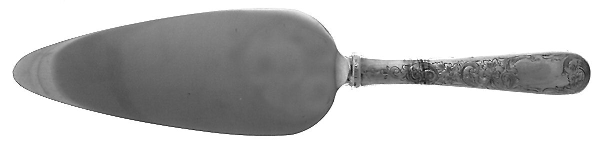 Old Maryland-Engv (Sterling, 1936, No Monos) Pie Server with Stainless Blade by Kirk Stieff-1