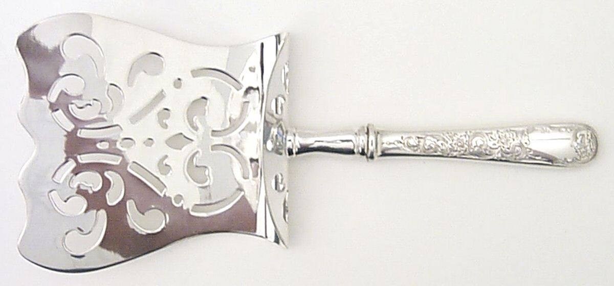 Old Maryland-Engv (Sterling, 1936, No Monos) Hollow Asparagus Server with Silverplate Hood by Kirk Stieff-1