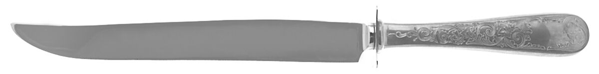 Old Maryland-Engv (Sterling, 1936, No Monos) Large Stainless Blade Roast Carving Knife by Kirk Stieff-1