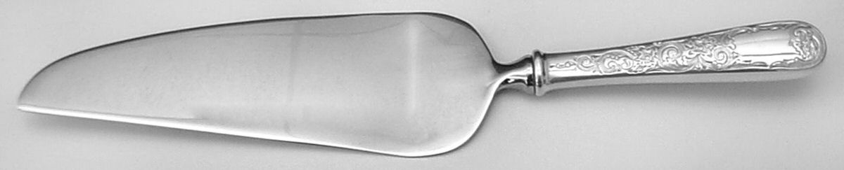 Old Maryland-Engv (Sterling, 1936, No Monos) Pie & Cake Server with Stainless Blade by Kirk Stieff-1