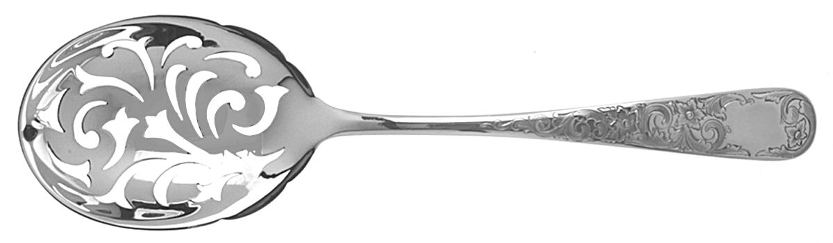 Old Maryland-Engv (Sterling, 1936, No Monos) Ice Serving Spoon Large by Kirk Stieff-1