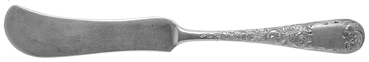 Old Maryland-Engv (Sterling, 1936, No Monos) Large Flat Handle Butter Spreader by Kirk Stieff-1