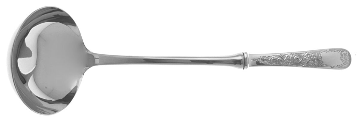 Old Maryland-Engv (Sterling, 1936, No Monos) Soup Ladle with Stainless Bowl by Kirk Stieff-1