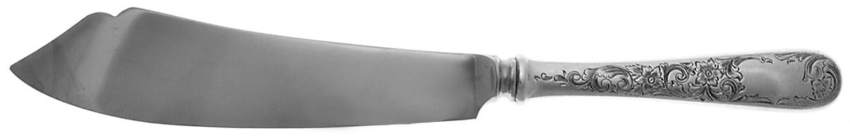 Old Maryland-Engv (Sterling, 1936, No Monos) Cake Slicer with Stainless Blade by Kirk Stieff-1