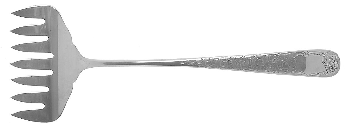 Old Maryland-Engv (Sterling, 1936, No Monos) Bacon Fork (All Solid Piece) by Kirk Stieff-1
