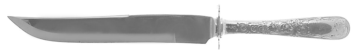 Old Maryland-Engv (Sterling, 1936, No Monos) Small Steak Carving Knife with Stainless Blade by Kirk Stieff-1