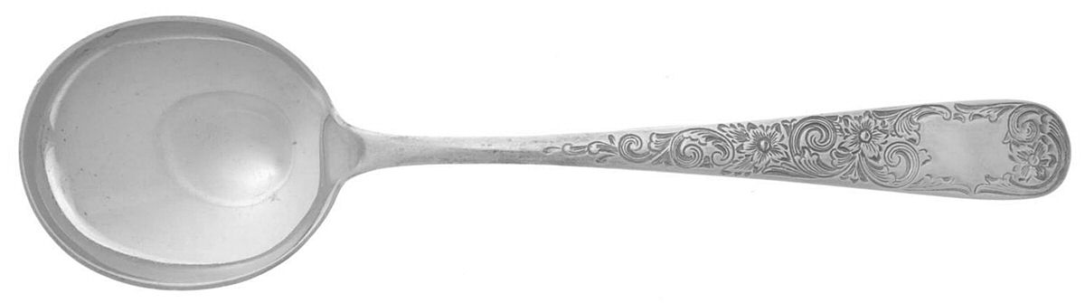 Old Maryland-Engv (Sterling, 1936, No Monos) Round Bowl Soup Spoon (Cream Soup) by Kirk Stieff-1
