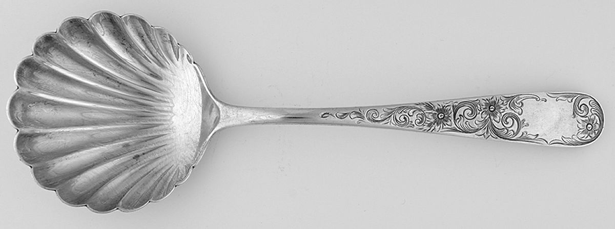 Old Maryland-Engv (Sterling, 1936, No Monos) Small Solid Berry/Casserole Spoon by Kirk Stieff-1