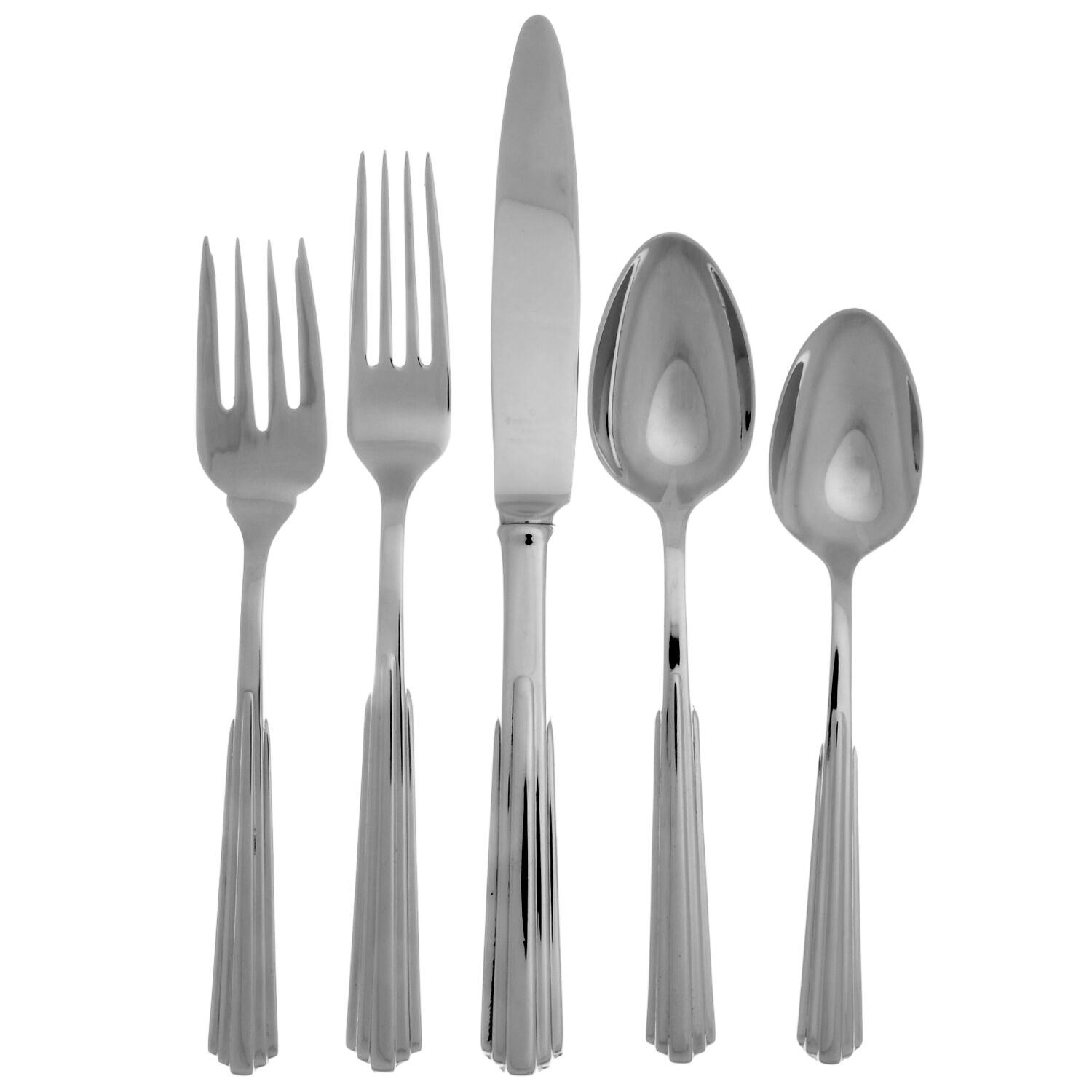 Parallel (Stainless) 5 Piece Place Setting by Kirk Stieff-1