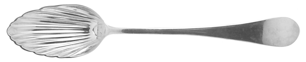 Plain Antique (Silverplate, 1980) Fruit/Orange Spoon by Kirk Stieff-1