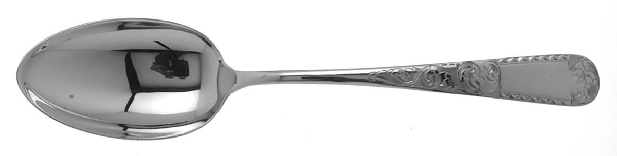 Plymouth-Engraved (Silverplate, 1980) Tablespoon (Serving Spoon) by Kirk Stieff-1