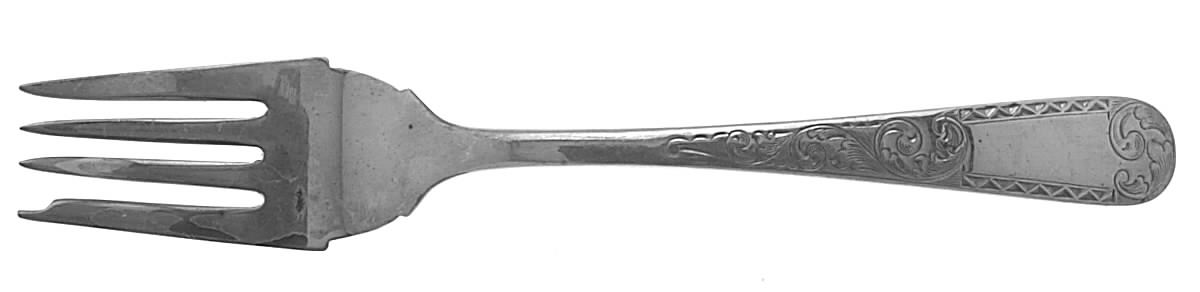 Plymouth-Engraved (Silverplate, 1980) Individual Salad Fork by Kirk Stieff-1