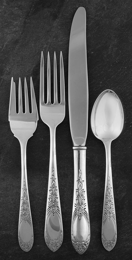 Primrose (Sterling, 1933) 4 Piece Place Size Setting by Kirk Stieff-1