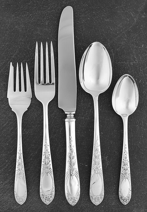 Primrose (Sterling, 1933) 40  Piece Estate Set by Kirk Stieff-1