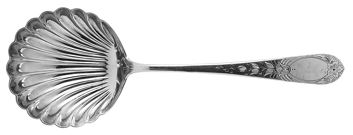 Primrose (Sterling, 1933) Solid Shell Fruit Serving Spoon by Kirk Stieff-1
