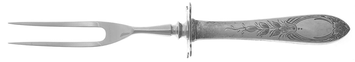 Primrose (Sterling, 1933) Small Steak Carving Fork with Stainless Prongs by Kirk Stieff-1