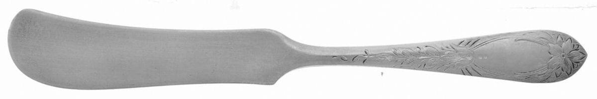 Primrose (Sterling, 1933) Flat Handle Butter Spreader by Kirk Stieff-1
