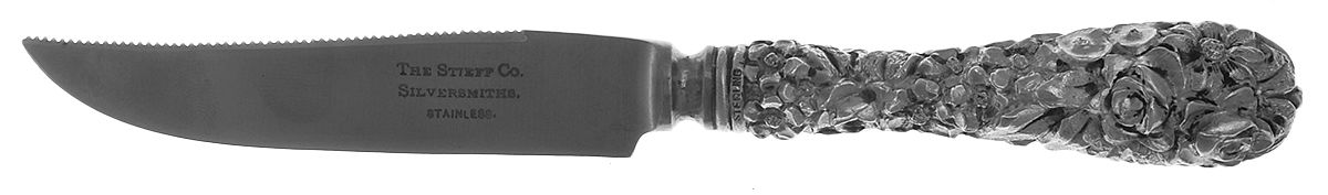 Princess-Hand Chased (Sterling, 1915) Individual Fruit Knife with Stainless Blade by Kirk Stieff-1