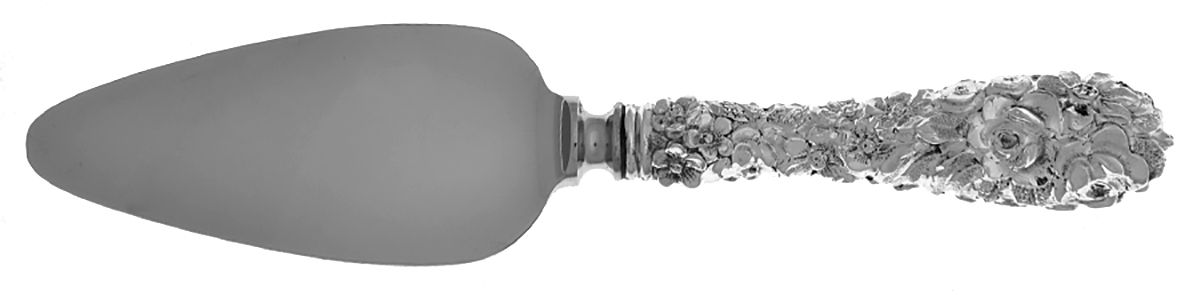 Princess-Hand Chased (Sterling, 1915) Cheese Server with Stainless Blade by Kirk Stieff-1