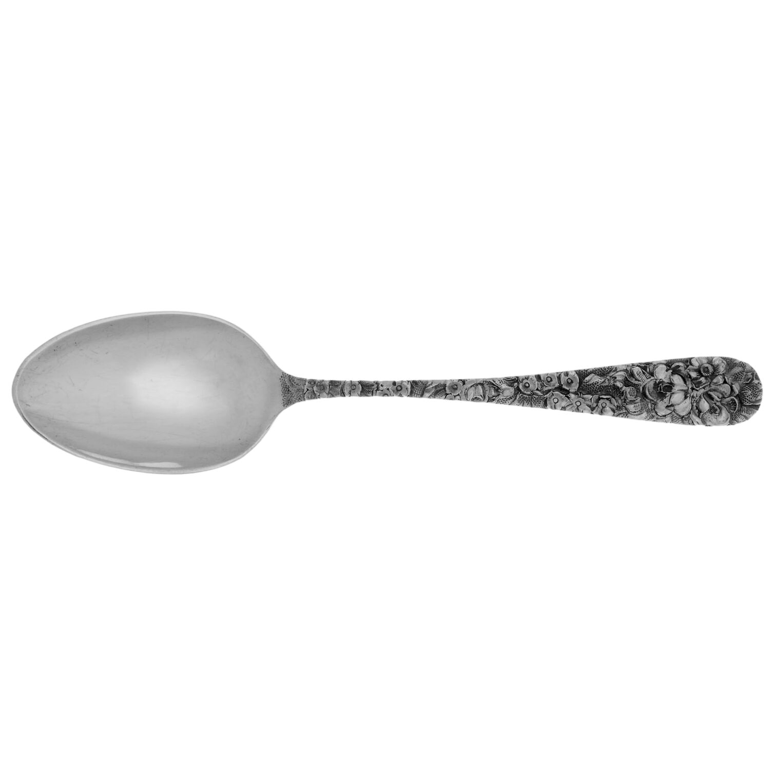 Princess-Hand Chased (Sterling, 1915) Tablespoon (Serving Spoon) by Kirk Stieff-1