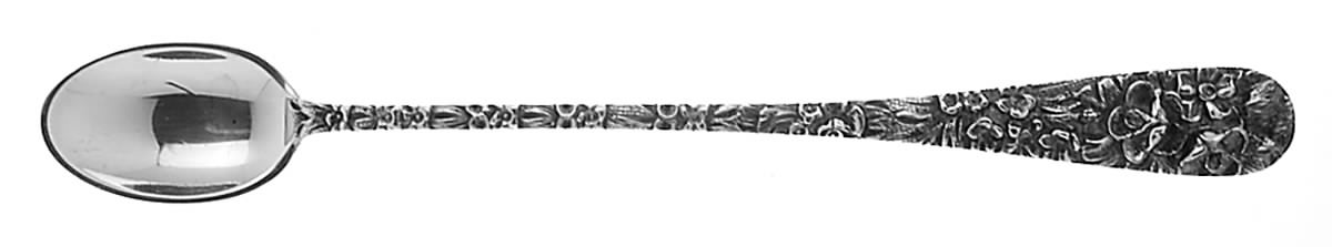 Princess-Hand Chased (Sterling, 1915) Iced Tea Spoon by Kirk Stieff-1
