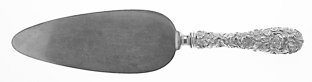 Princess-Hand Chased (Sterling, 1915) Pie Server with Silverplate Blade by Kirk Stieff-1