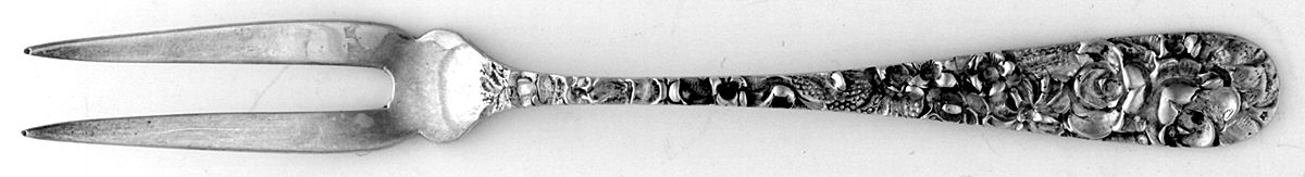 Princess-Hand Chased (Sterling, 1915) Individual Berry Fork by Kirk Stieff-1