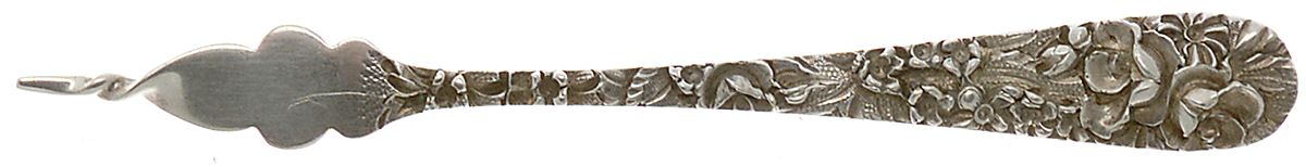 Princess-Hand Chased (Sterling, 1915) One Tine Butter Pick by Kirk Stieff-1