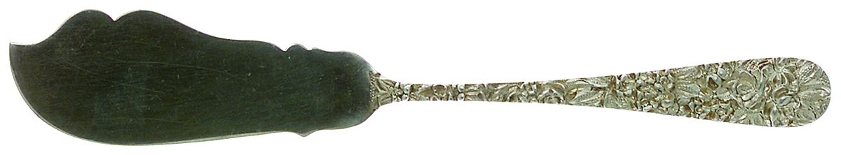 Princess-Hand Chased (Sterling, 1915) Flat Handle Master Butter Knife by Kirk Stieff-1